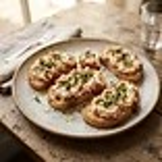 Salmon Rillette Over Crostini