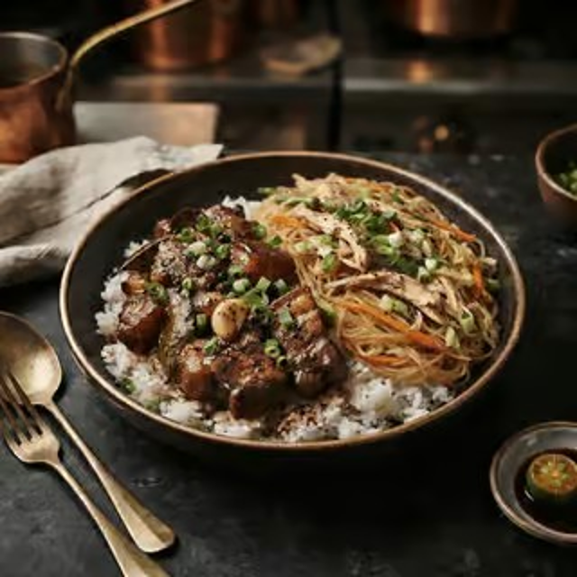 Pancit Adobo Dish.